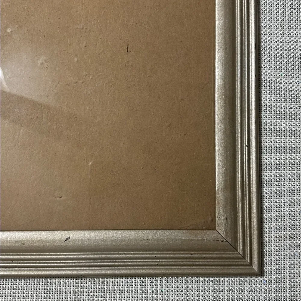pinnacle Two Picture Art Frames shimmery Gold Distressed Glass Top  16.5 x 13.5”